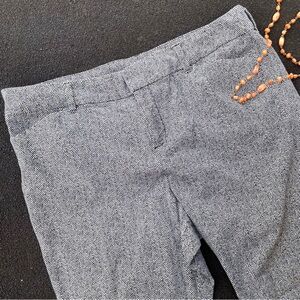 Old Navy Pixie Pants Black and White Herringbone Trousers Size 14